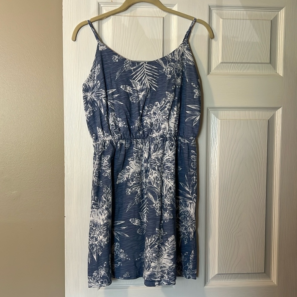 Blue floral old navy dress with adjustable straps